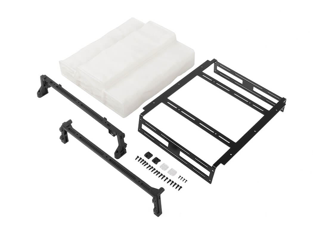 RC4WD OVERLAND BED RACK W/ ROOFTOP TENT FOR AXIAL 1/10 SCX10 III JEEP JT GLADIATOR