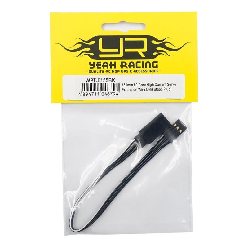 Yeah Racing 150mm 60-Core High Current Servo Extension Wire (JR/Futaba Plug)