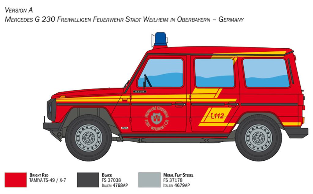 Italeri Mercedes G230 Feuerwehr