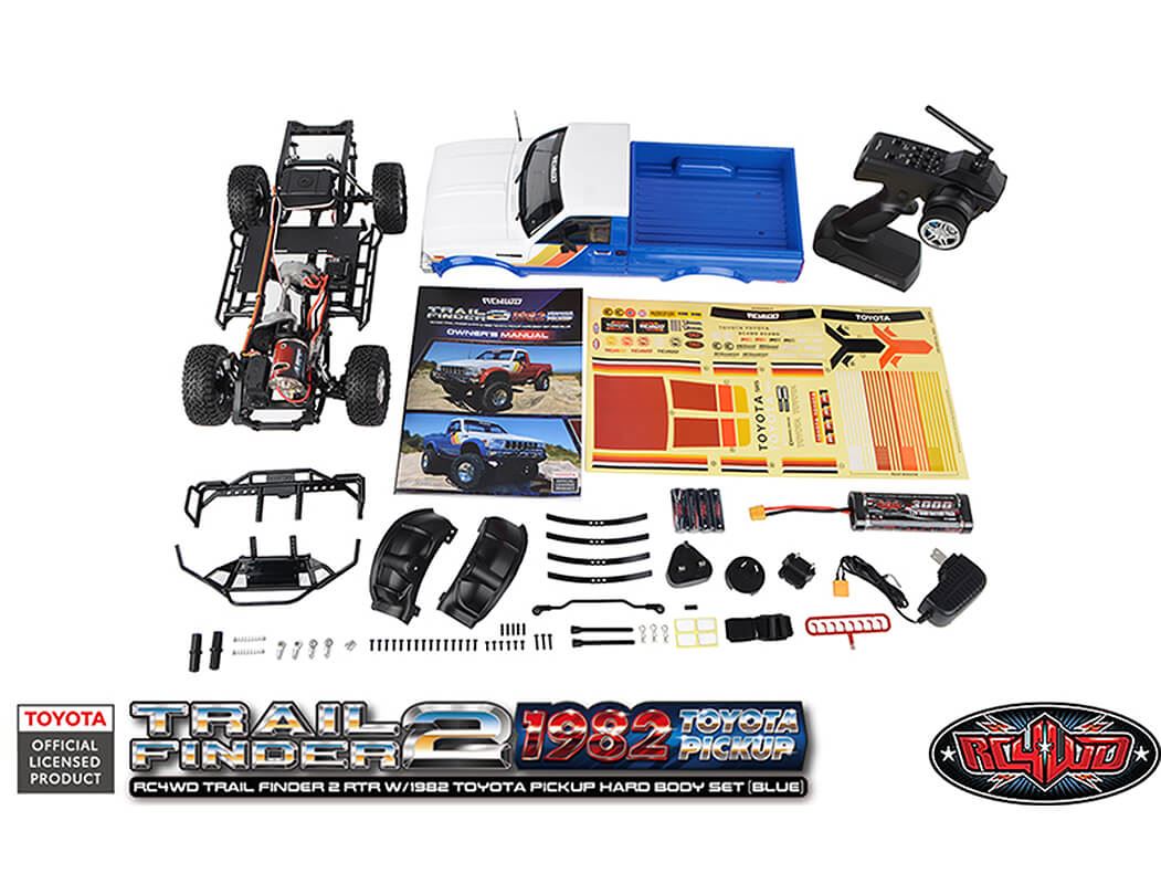 Rc4Wd Trail Finder2 Rtr With 1982 Toyota Pickup Hard Body Blue