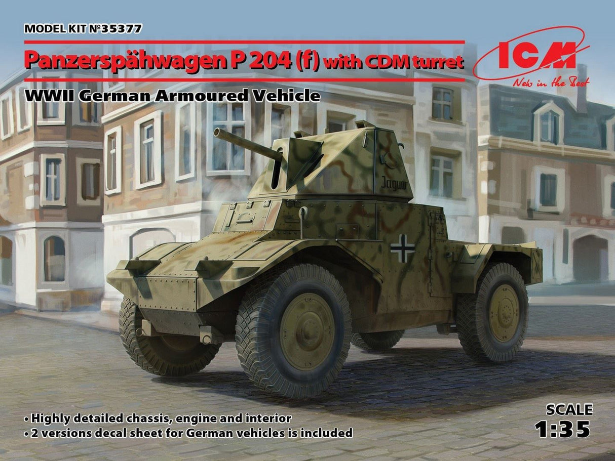 Icm Panzerspähwagen P 204 (F) With Cdm Turret, Wwii German Armoured Vehicle