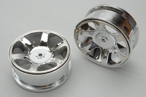 River Hobby Chromed Wheels 6-Spoke Buggy (2pcs)
