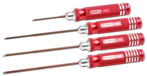 EDS Hex Driver Tool Set - .050 X 60mm, .063, .078, .093 X 120mm - 4 Pcs