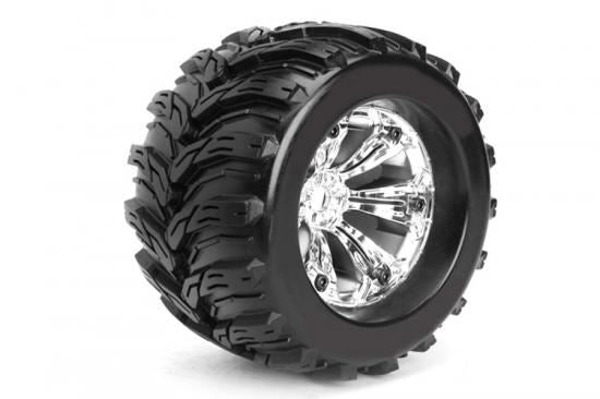 FASTRAX 1:8 MT arrow MOUNTED 6-SPOKE CHROME 1/2"OFFSET(PR)