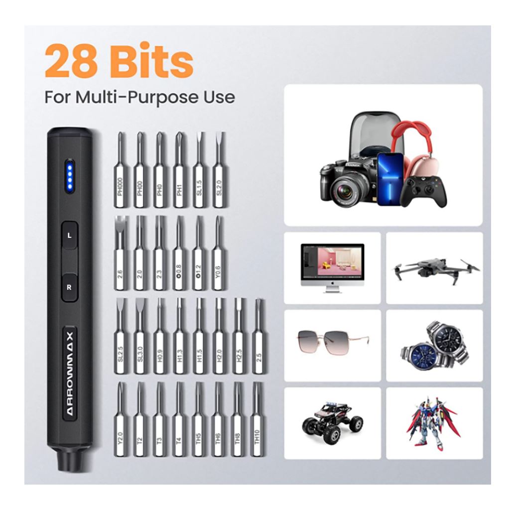 SES Mini Electric Screwdriver 28-1 - Black