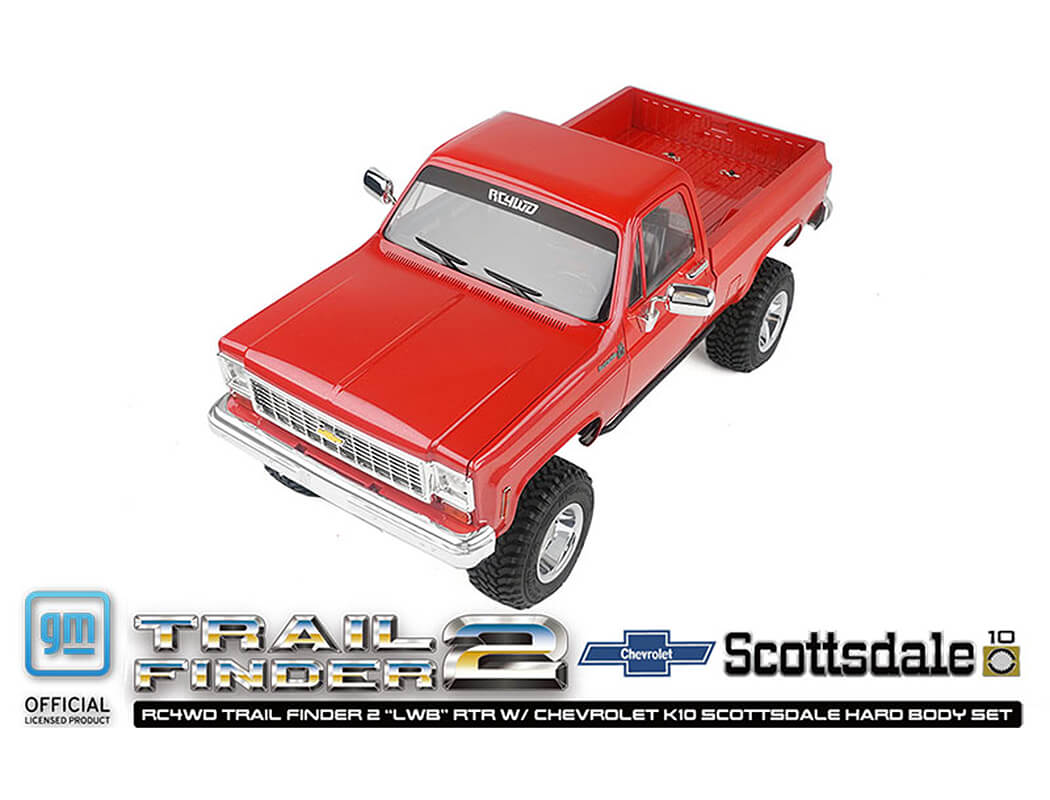 RC4WD TRAIL FINDER 2 LWB RTR WITH CHEVROLET K10 HARD BODY RED