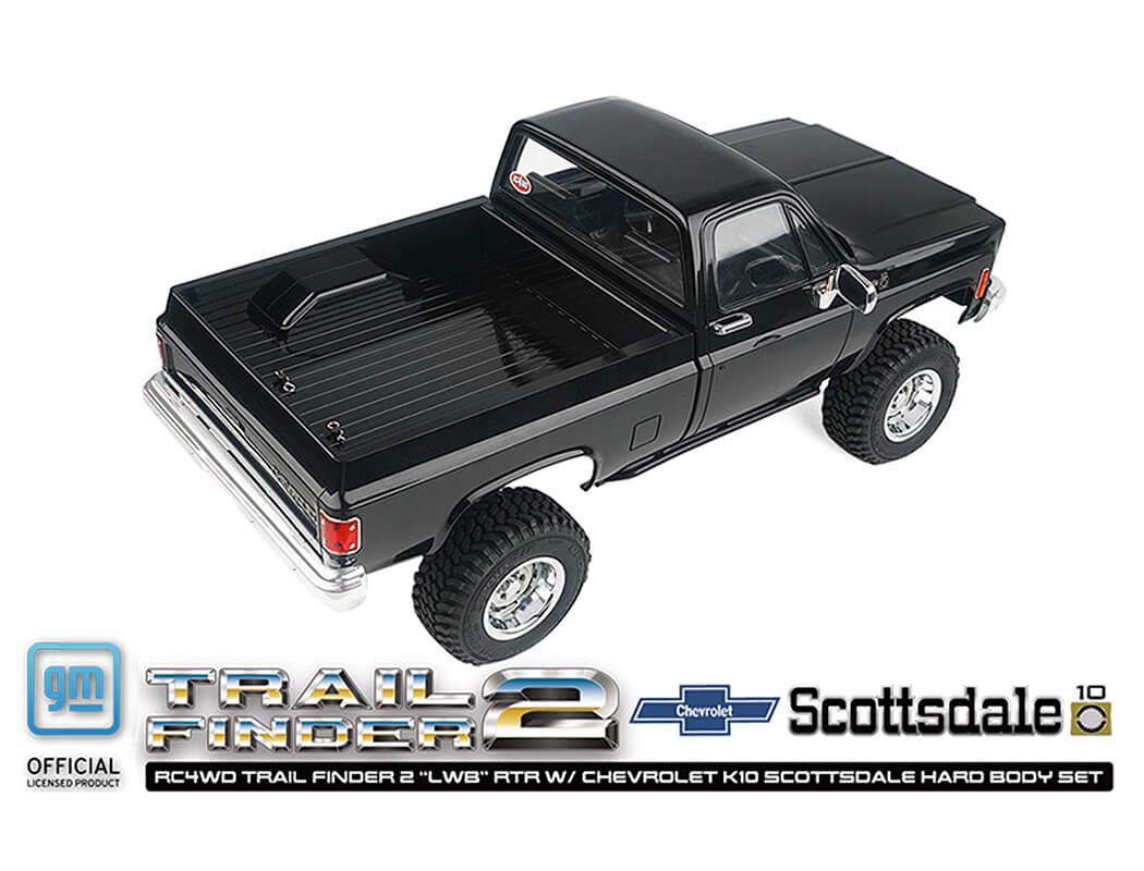 RC4WD TRAIL FINDER 2 LWB RTR w/CHEVROLET K10 HARDBODY BLACK