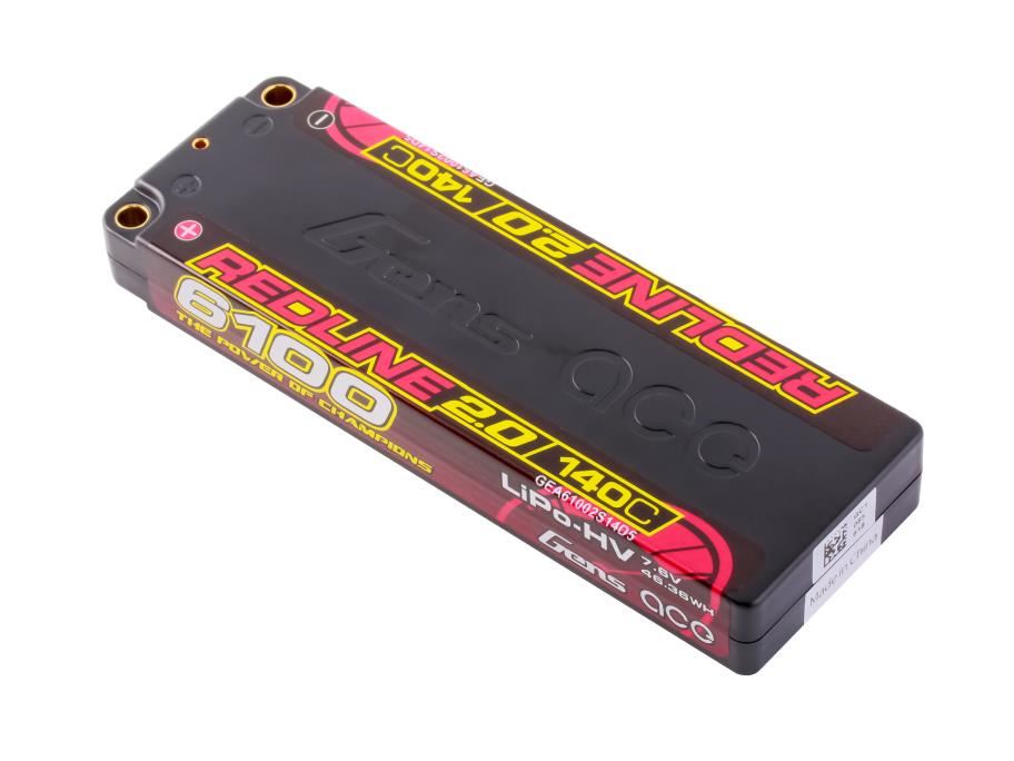 Gens Ace Li-Po HV Car Hard Case 2S1P 7.6V 6100mAh 140C RL2 with 5mm