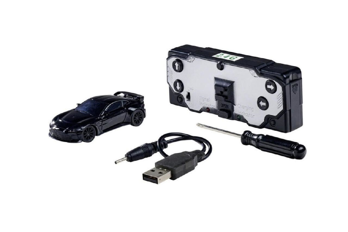 Carson 1:64 Nano Racer Aston Martin V12 Vantage Black