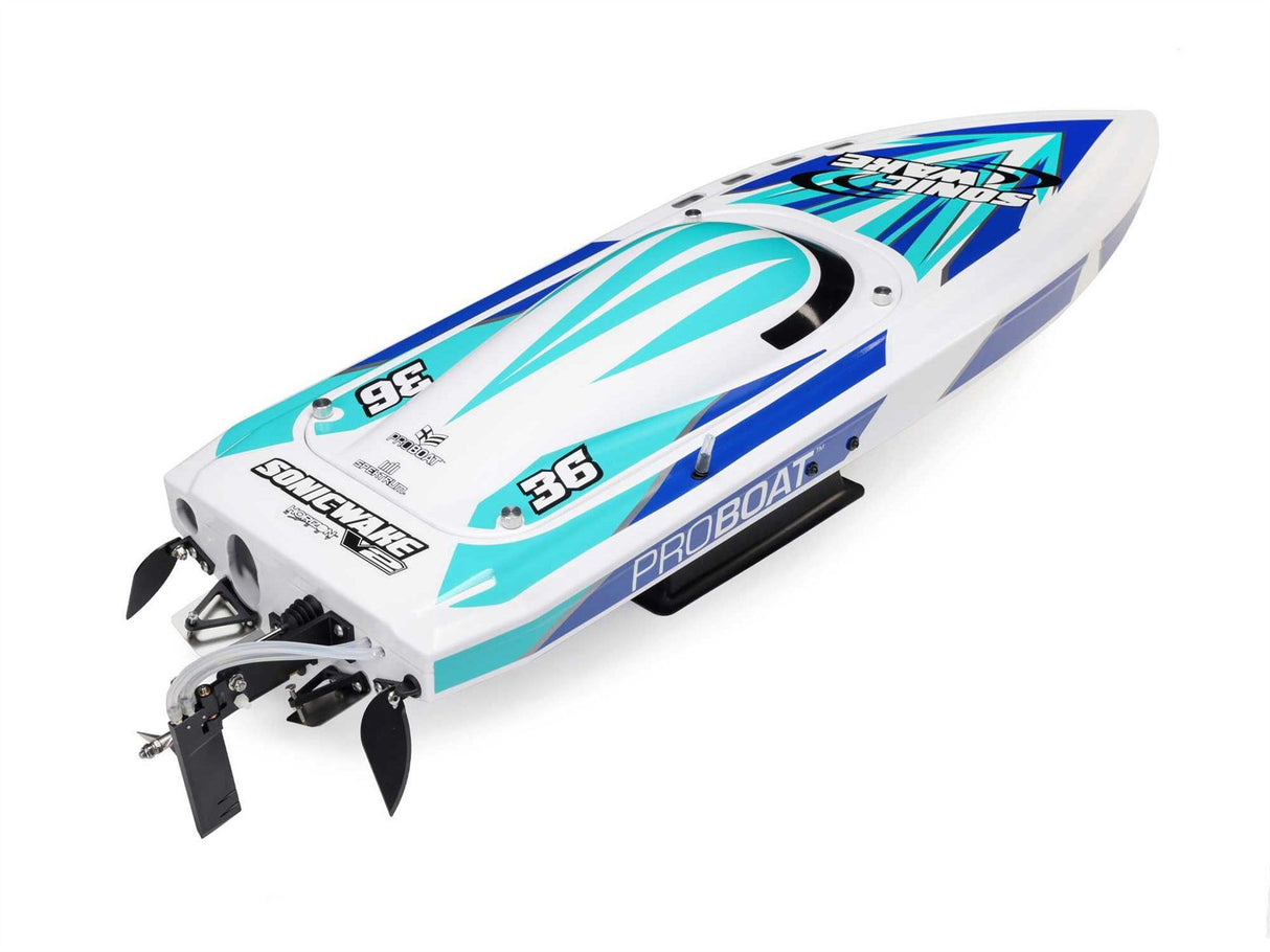 ProBoat Sonicwake 36in Self-Righting Brushless Deep-V RTR, White