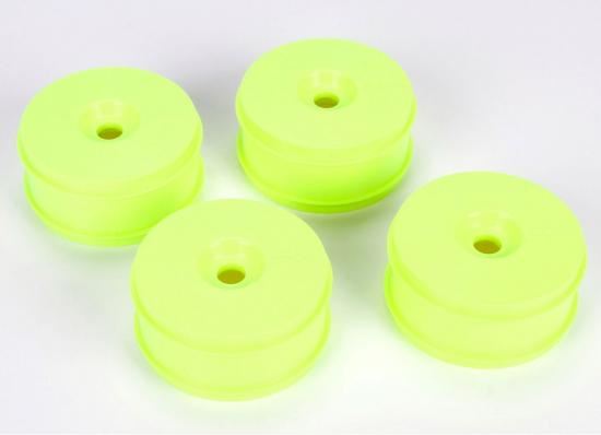 TLR 1/8 Buggy Dish Wheel, Yellow (4): 8IGHT Buggy 3.0