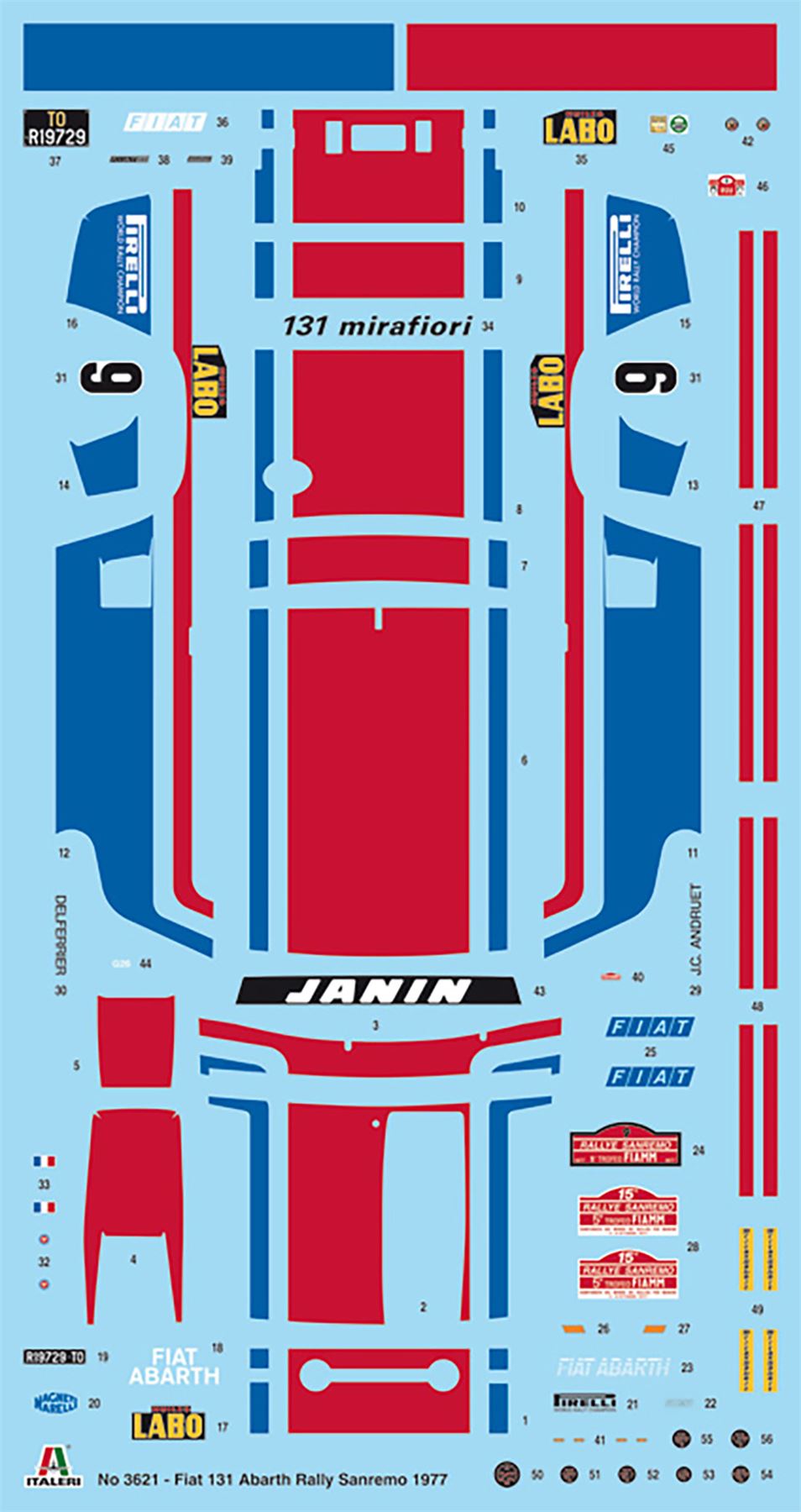 Italeri Fiat 131 Abarth 1977 San Remo Rally