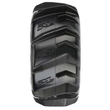 Proline 1/8 Dumont F/R 3.8In Mt Tires Mounted 17mm Blk Raid (2)