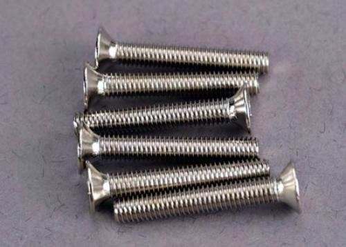 TRAXXAS Screws, 3x20mm countersunk machine screws (6)