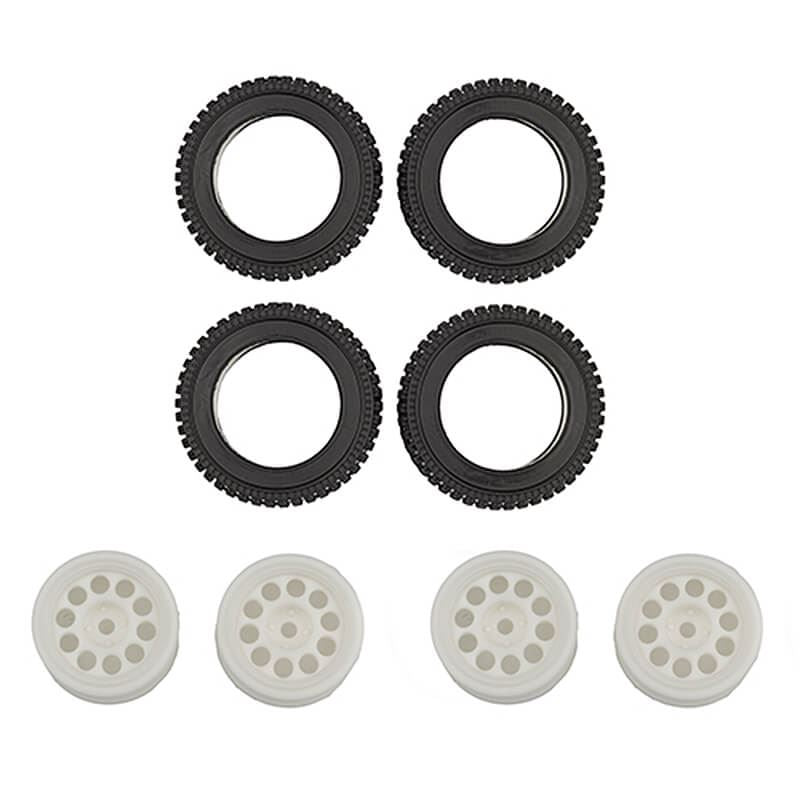 Team Associated Rc10 Rally 4X4 Wheel & Tyre Set