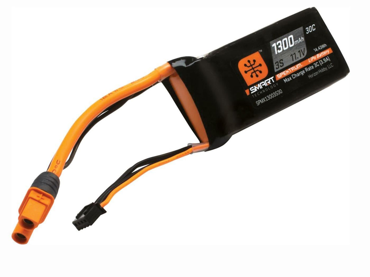 Spektrum 1300mAh 3S 11.1V Smart LiPo Battery 30C IC3