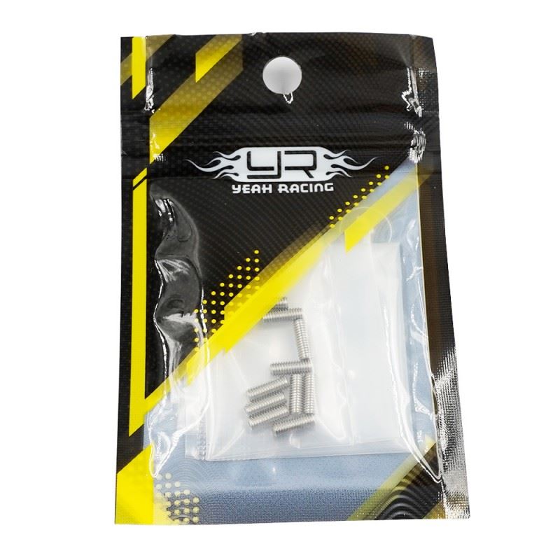 Yeah Racing Stainless Steel M3x8mm Hex Socket Screws 10 pcs