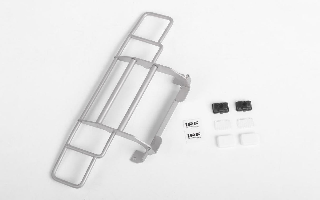 RC4WD RANCH FRONT GRILLE W/IPF LIGHTS FOR TRAXXAS TRX-4 CHEVY K5 BLAZER (SILVER)