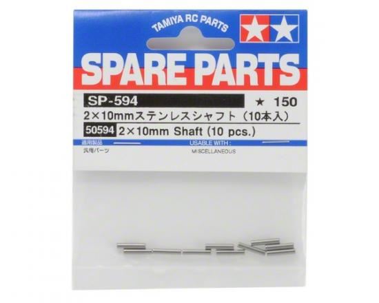 Tamiya 2X10mm Shaft *10