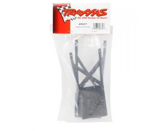 TRAXXAS Skidplates, front & rear (black)