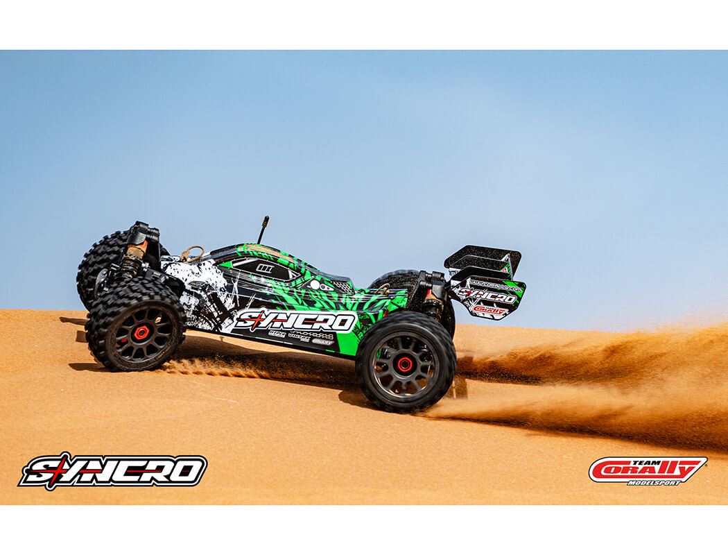 Corally Syncro-2 1/8 Brushless 3-4S Basher Buggy Rtr - Green