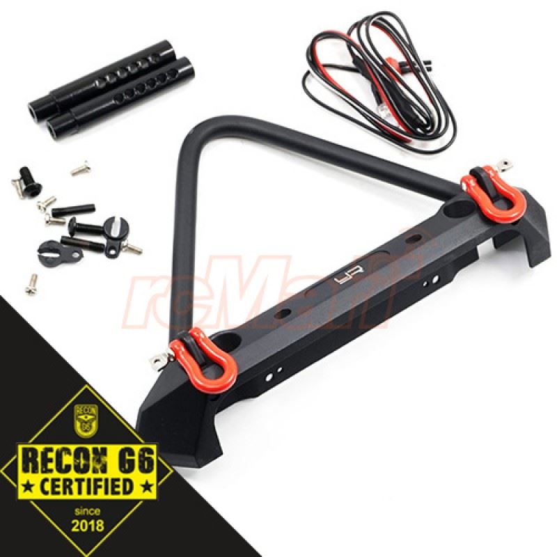 Yeah Racing Aluminum Alloy Front Bumper w/LED Light For SCX10 II/TRX-4/Venture/BOM/Enduro Sendero/GS02F 'G6 Certified'