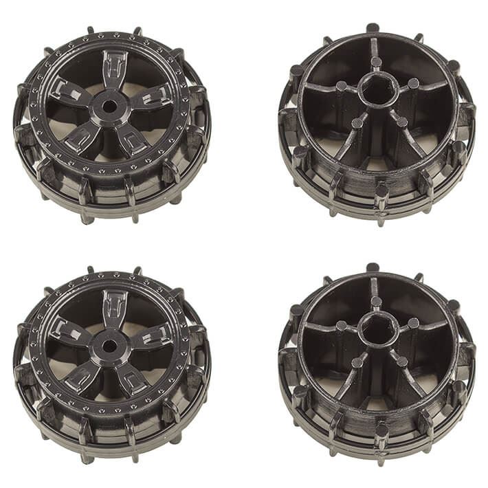 Team Associated Nano Sport Wheels Black (4)