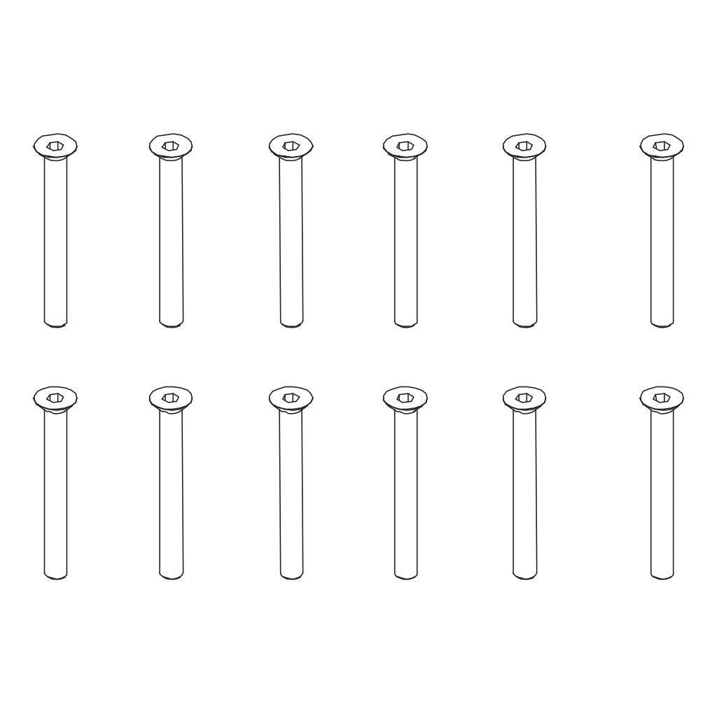 Pd Racing Flat Head Hex Screwhm3*30 6Pcs