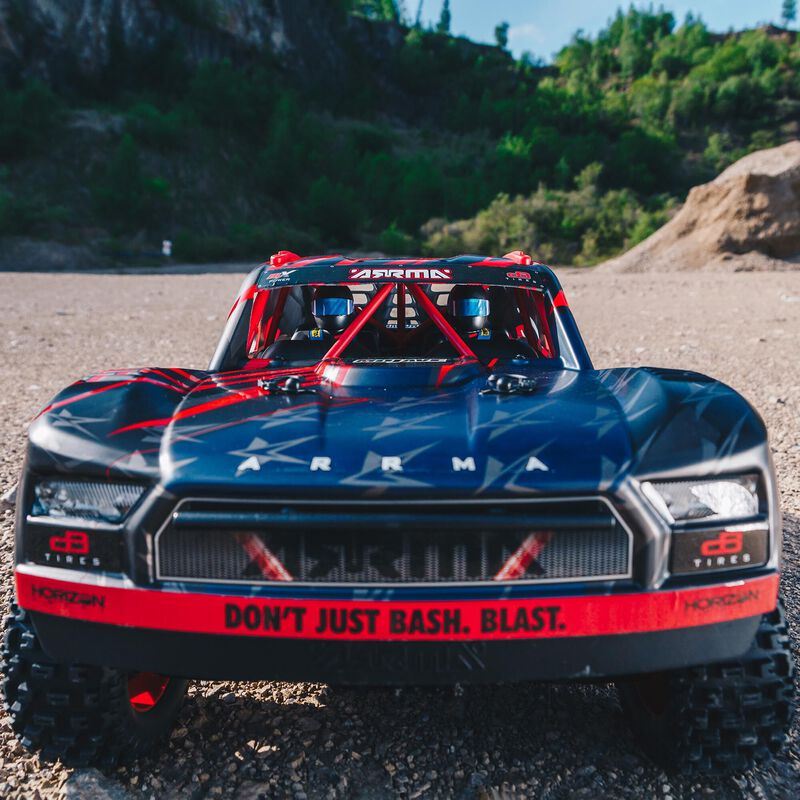 Arrma Mojave V2 6s 4WD BLX Red/Black Desert Truck with Spektrum Firma - ARA7604V2T2