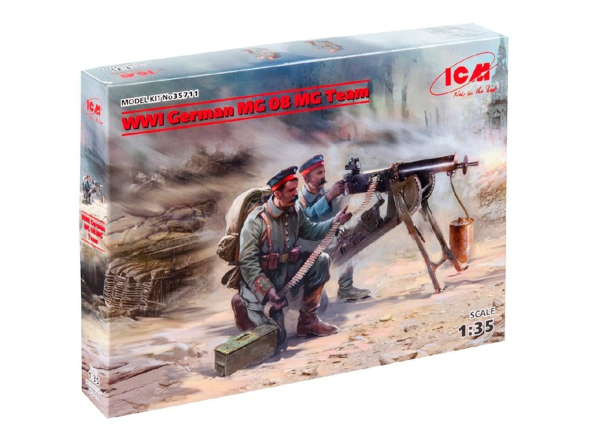 Icm Wwi German Mg08 Mg Team 2 Figures