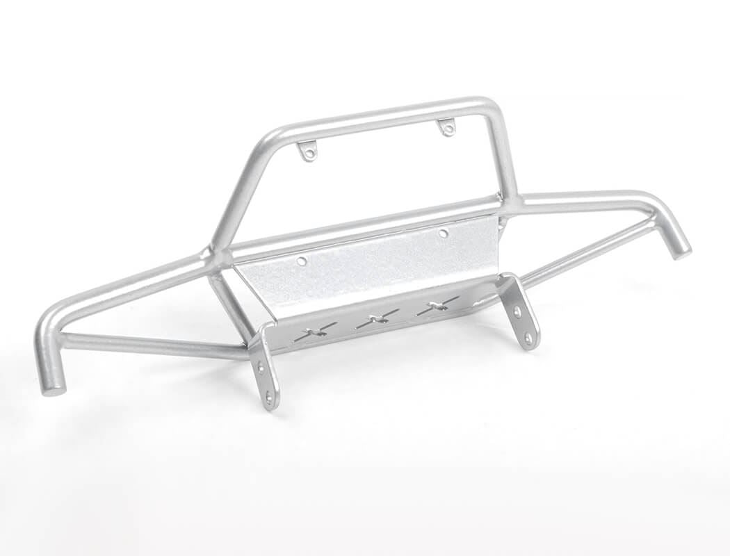 RC4WD TRI-X STEEL STINGER FRONT BUMPER W/ LIGHTS FOR VANQUISH VS4-10 ORIGIN BODY (SILVER)