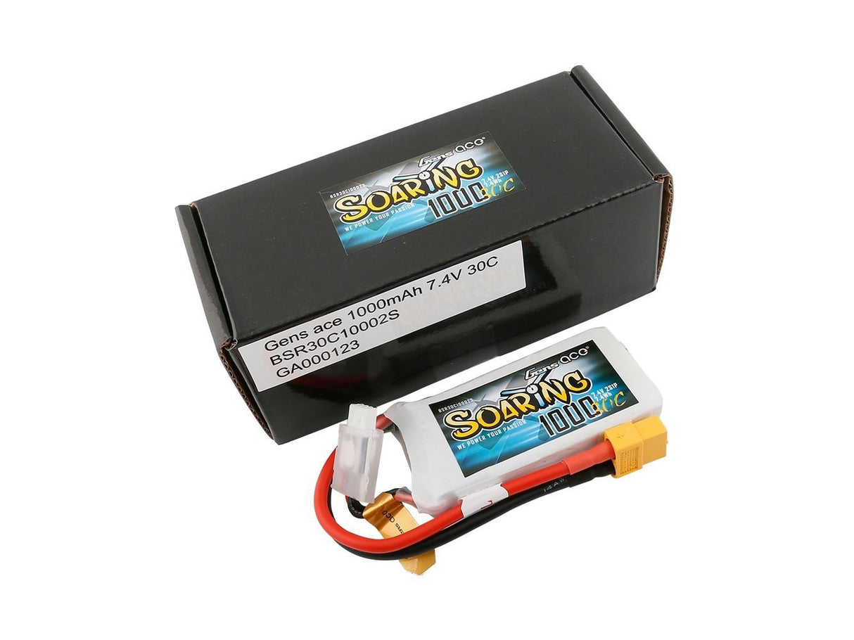 Gens Ace Li-Po 2S 7.4V 1000mAh 30C Soaring with XT60