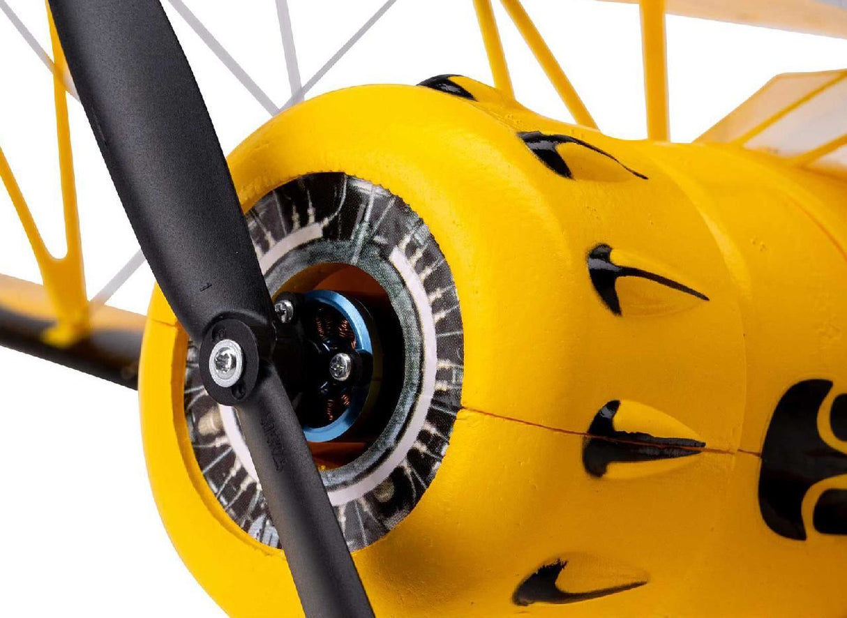 E Flite UMX WACO BNF Basic with AS3X and SAFE Select, Yellow