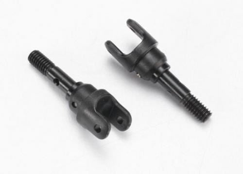 TRAXXAS Stub axle, steel (2)/ yokes (2) (assembled)