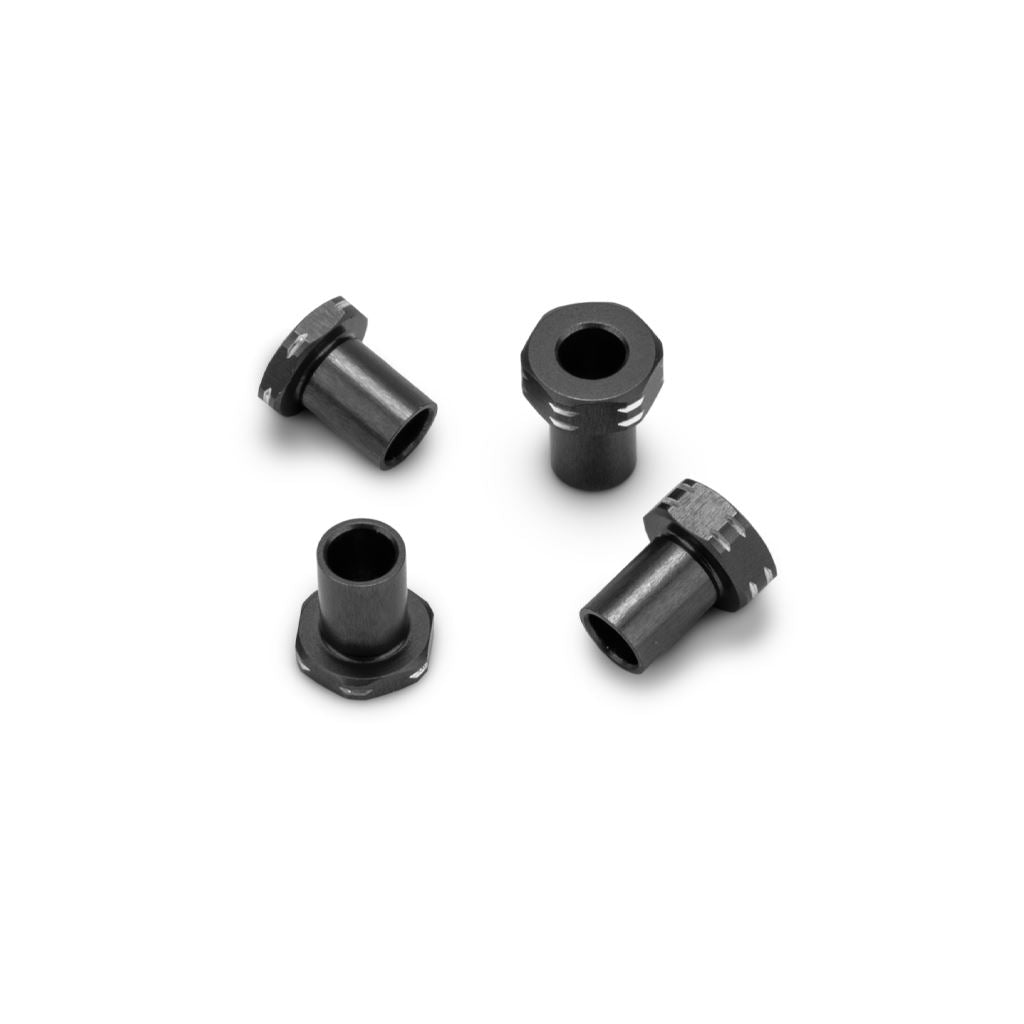 Rc10B7 Aluminum Caster Hat Bushings, 4Pc - Black