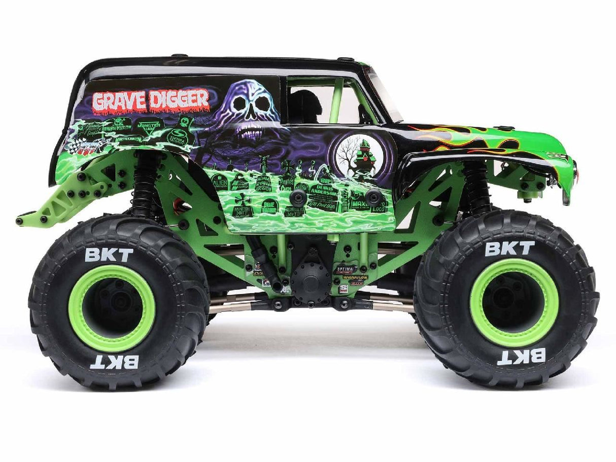 Losi 1/18 Mini LMT 4X4 Brushed Monster Truck RTR, Grave Digger