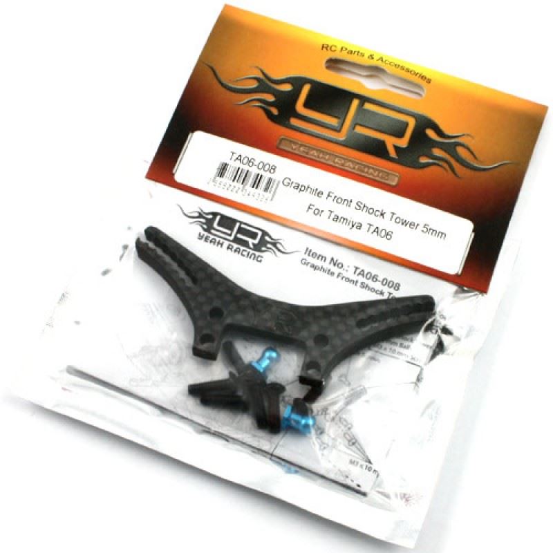 Yeah Racing Graphite Front Shock Tower 5mm For Tamiya TA06