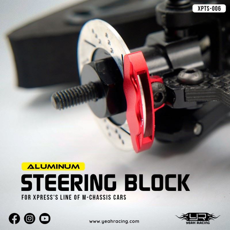 Yeah Racing Aluminum 7075 Steering Block For Xpress Xm1 Xm1S Am1 Am1S Fm1S