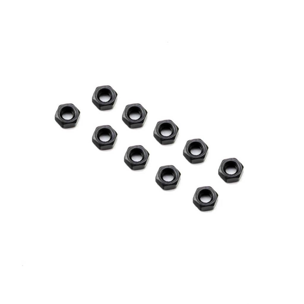 Axial M3 Nut, Thin, Black (10)