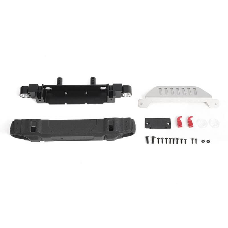 RC4WD OEM FRONT BUMPER W/ LICENSE PLATE HOLDER + STEERING GUARD FOR AXIAL 1/10 SCX10 III JEEP (GLADI