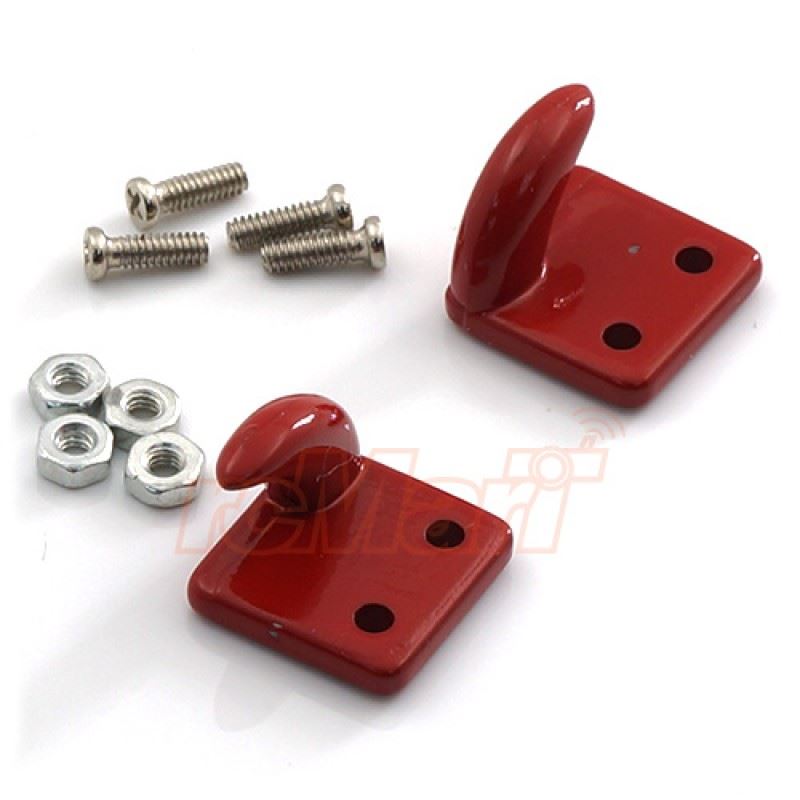Yeah Racing 1/10 RC Rock Crawler Accessories Bolt-on Hooks / off Centre Red