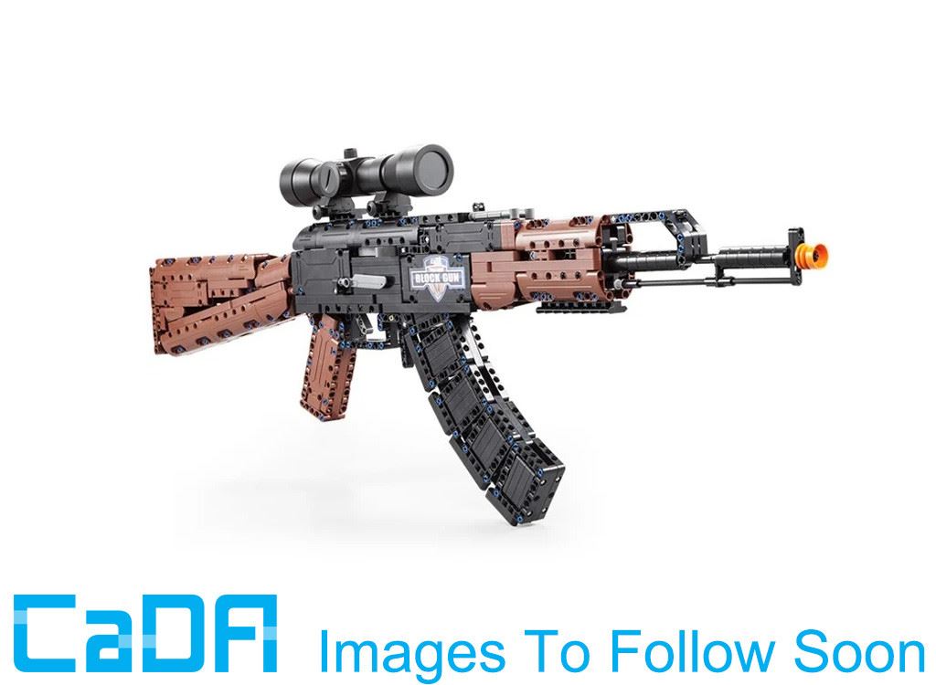 Cada Ak-47 Assault Rifle Brick Model Gun - 738 Pcs