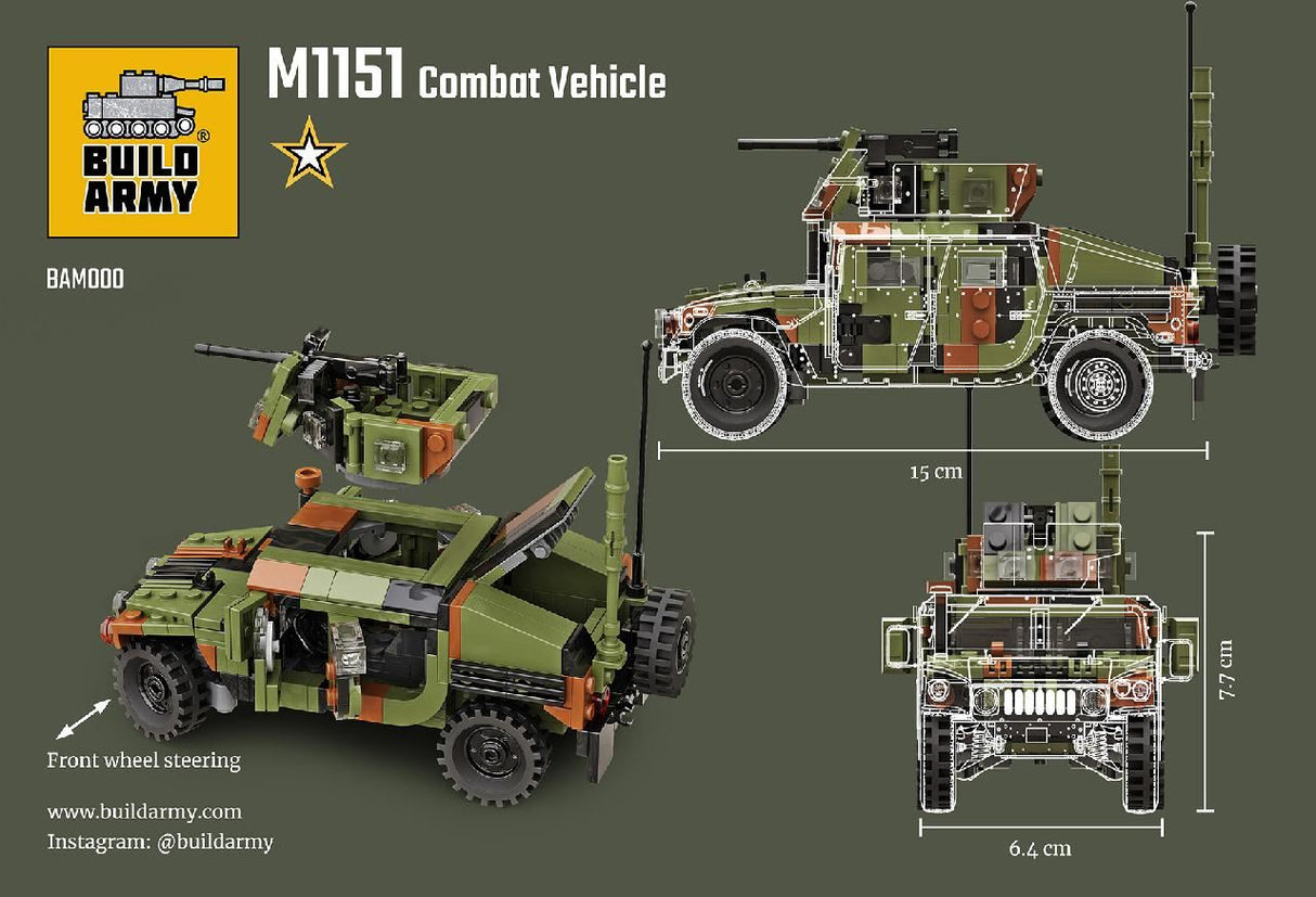 Build Army Humvee M1151 Combat Vehicle