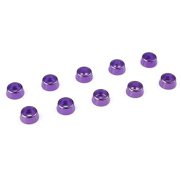 Corally Aluminium Washer For M2.5 Socket Head Screws Od=7mm Purple 10Pcs