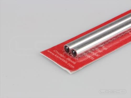 KS 300mm Round Aluminium Tube 6mm OD (Pk2) .45mm Wall