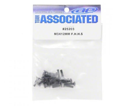 Team Associated M3 X 12 Flat Head Hex Screws