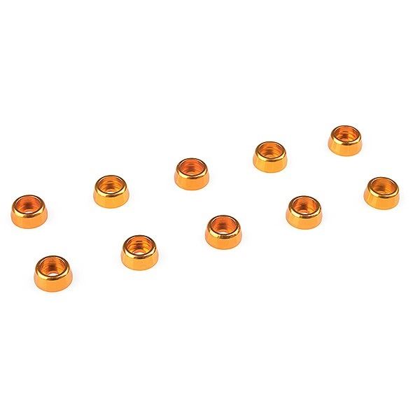 Corally Aluminium Washer For M2 Socket Head Screws Od=6mm Gold 10Pcs