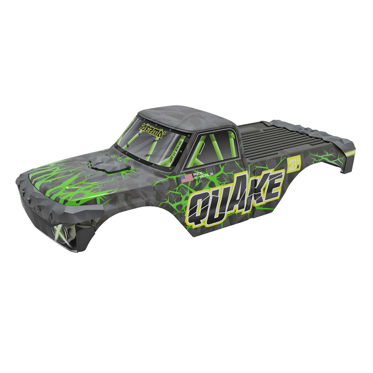 Arrma Quake Painted Decaled Trimmed Body Set, Green
