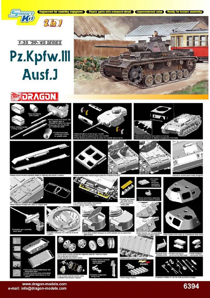 Dragon 1/35 PZ KPFW III Ausf Jsmartk