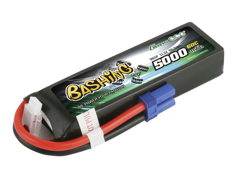 Gens Ace Li-Po Car 3S 11.1V 5000mAh 60C Bashing with EC5